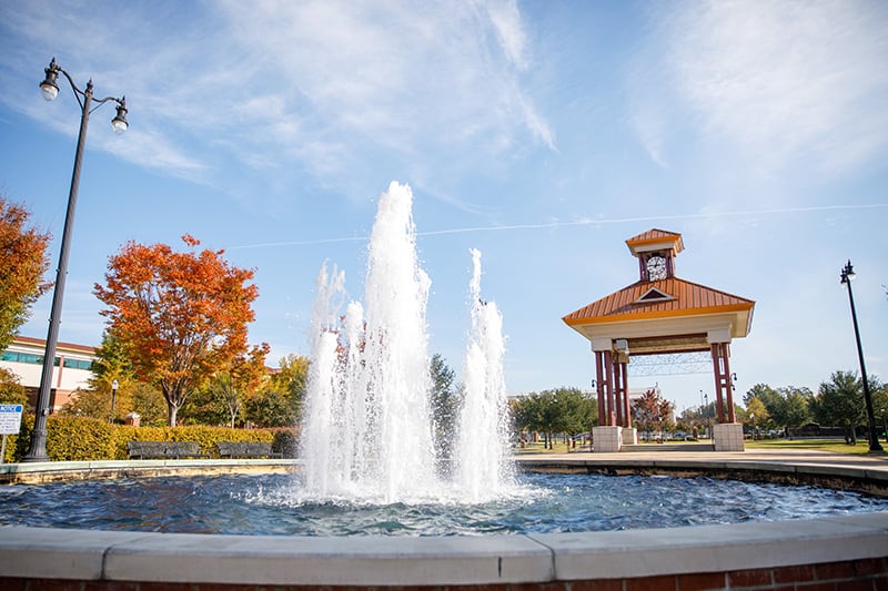 The fountain in Tuscaloosa's Government Plaza