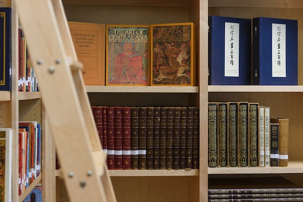 Publications and books on the shelves of the special collections library