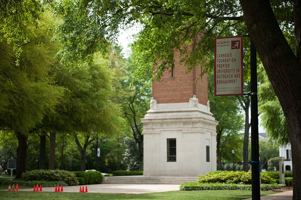 The base of Denny Chimes